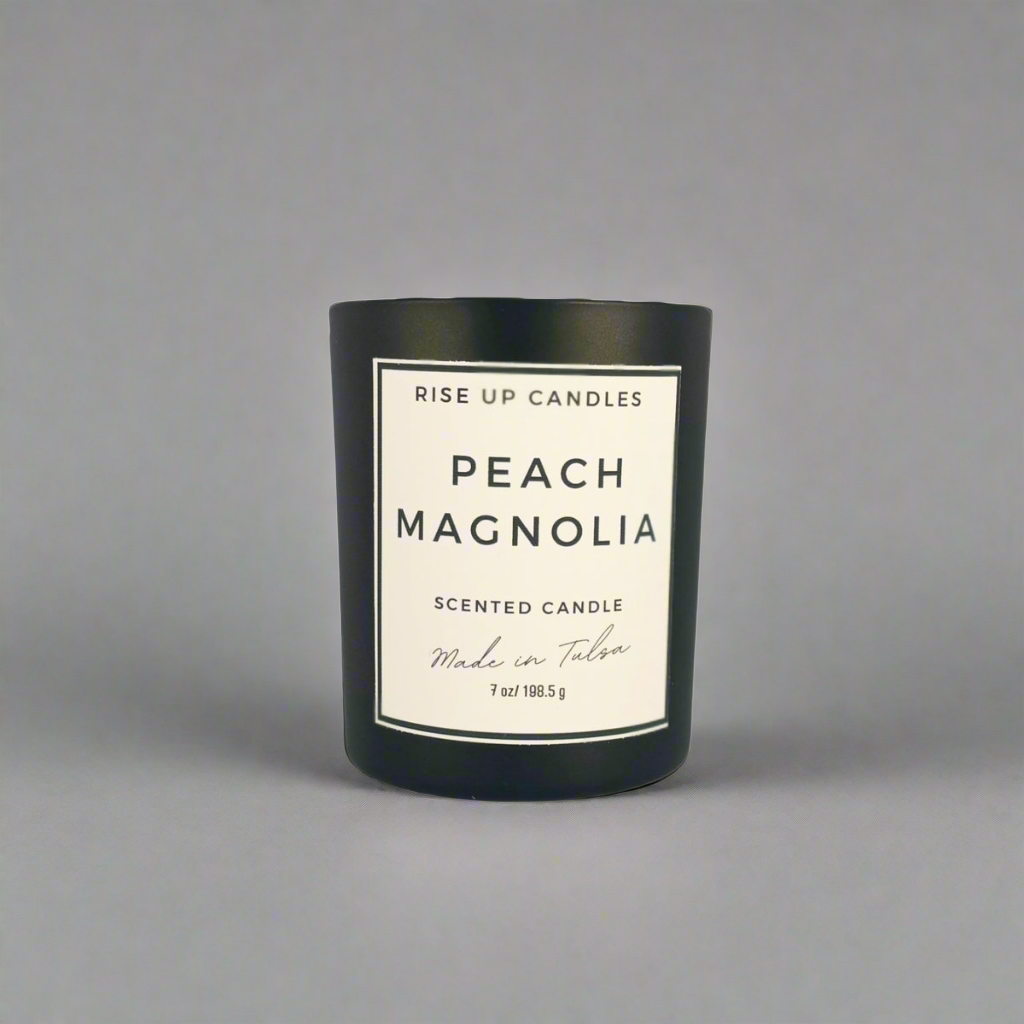 Peach magnolia scented soy candle 